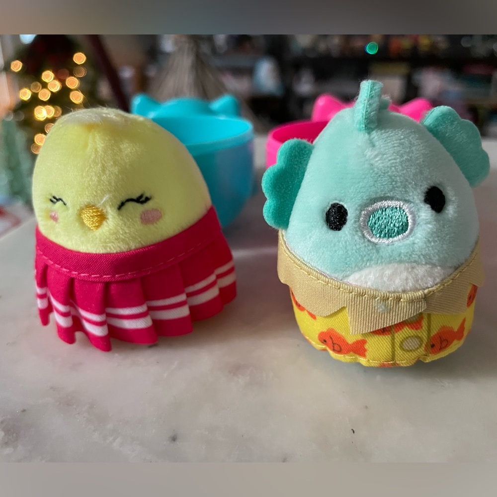 NEW - Set of 2 Mini Cat Capsule Plush Squishmallow Characters